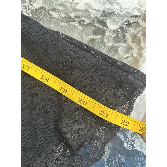 Vtg Moda International M Y2K Floral Lace Rave Top Stretch Serving Sexy Vamp Goth - Picture 6 of 6